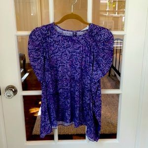 Rebecca Minkoff Purple Flower Blouse